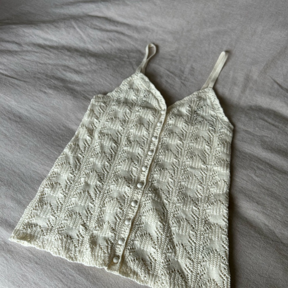 NWT Aerie Sweater Button Front Tank Top